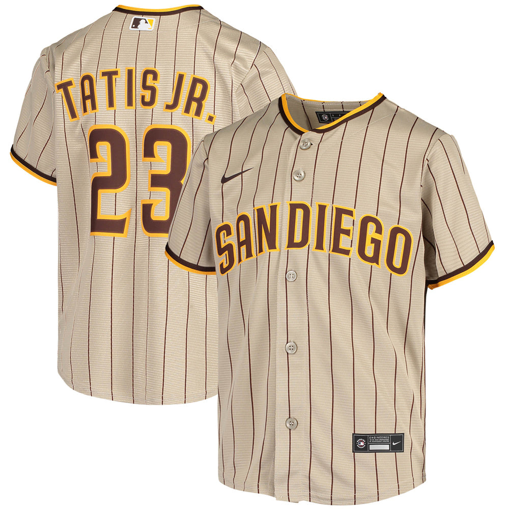Youth San Diego Padres Fernando Tatis Jr. Alternate Player Jersey - Sand/Brown