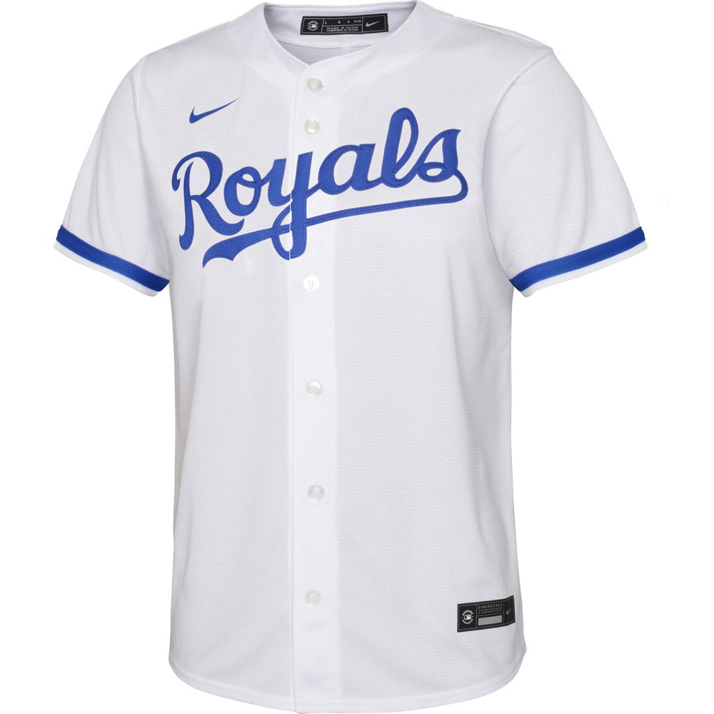 Youth Kansas City Royals Bobby Witt Cool Base Replica Home Jersey - White