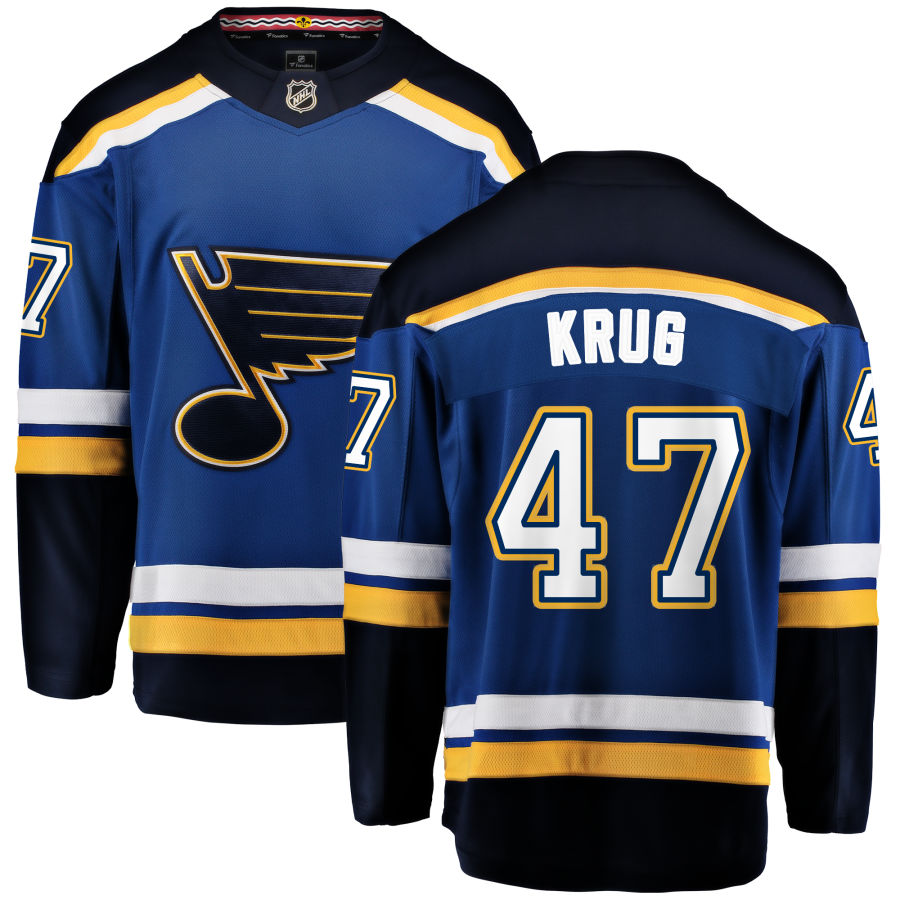 Torey Krug St. Louis Blues Fanatics Branded Home Breakaway Jersey - Blue