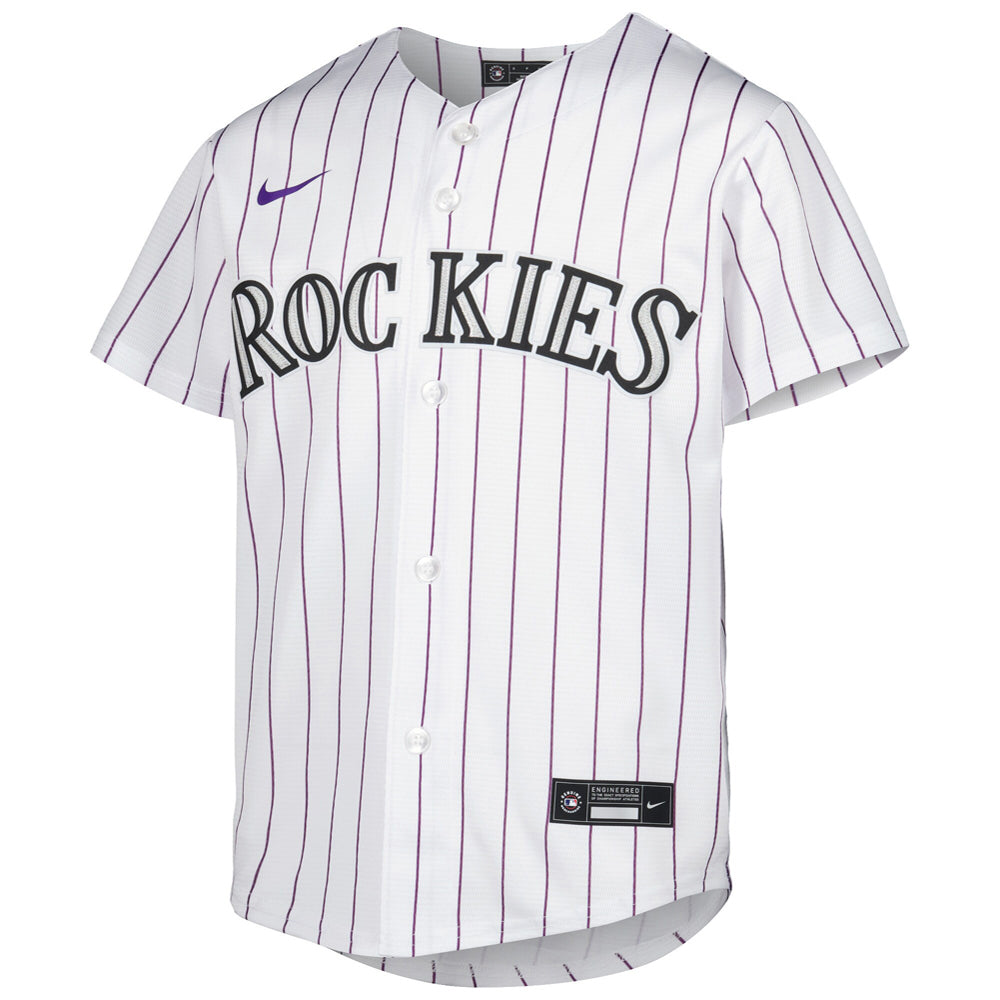 Youth Colorado Rockies Kris Bryant Home Player Jersey - White