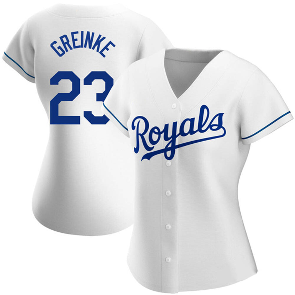 Women's Kansas City Royals Zack Greinke Cool Base Replica Home Jersey - White