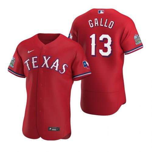 Mens Texas Rangers Joey Gallo Cool Base Replica Jersey Red