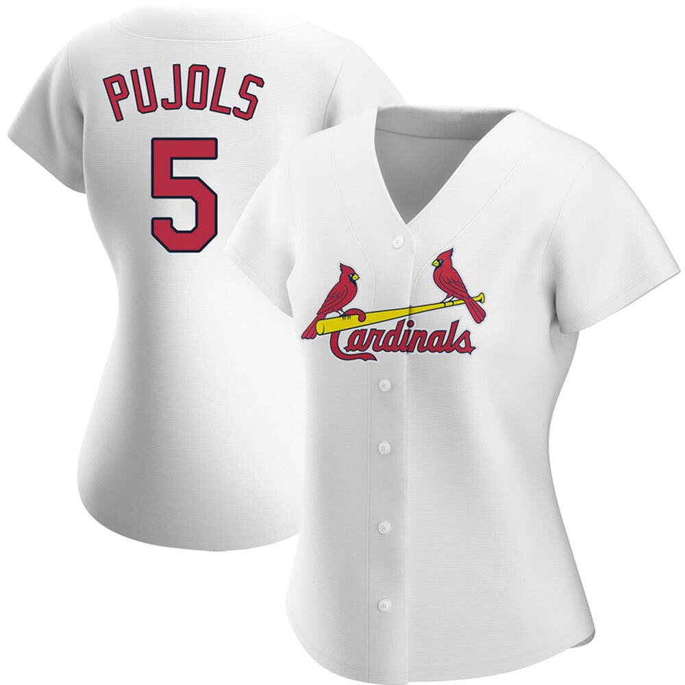 Women's St. Louis Cardinals Albert Pujols Cool Base Replica Home Jersey - White